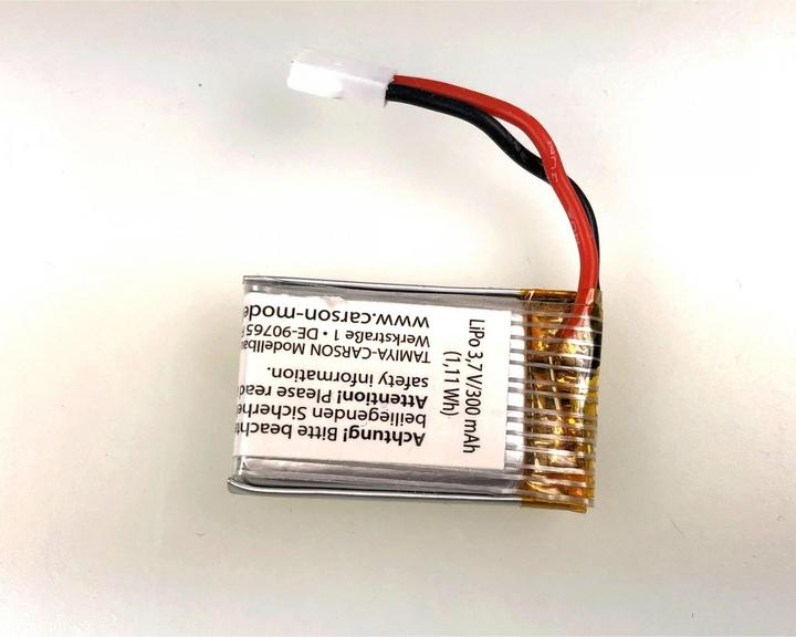 Actual product image Carson 3.7V/300mAh LiPO Battery : 507153/54 (3.70 V, 300 mAh)