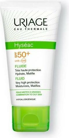 Actual product image Uriage Hyséac Fluid (Sun cream face, SPF 50, 50 ml, 77 g)
