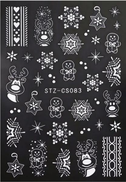Actual product image Nagellack24 Nail Art Sticker self-adhesive - Christmas White