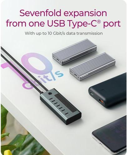Produktbild Icy Box IB-HUB1457-C31 (USB-C, 7 Ports)