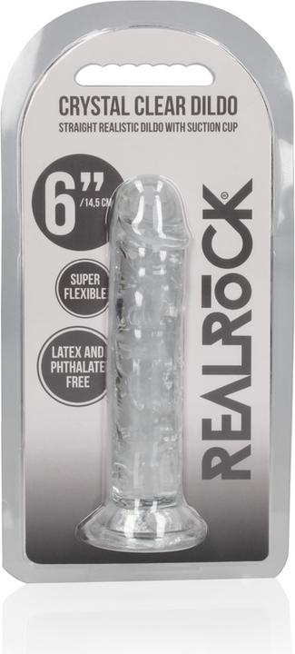 Actual product image RealRock Straight Realistic Dildo with Suction Cup - 6" / 14,5