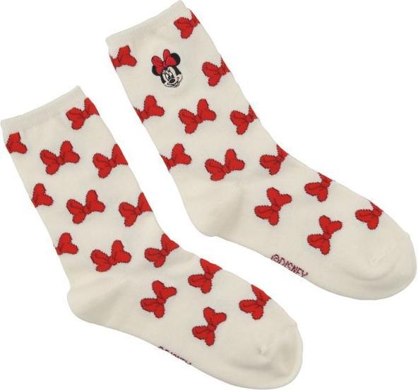Actual product image Disney Minnie Socken mit Schleifenmuster und Gesichtsstickerei (36 - 39)