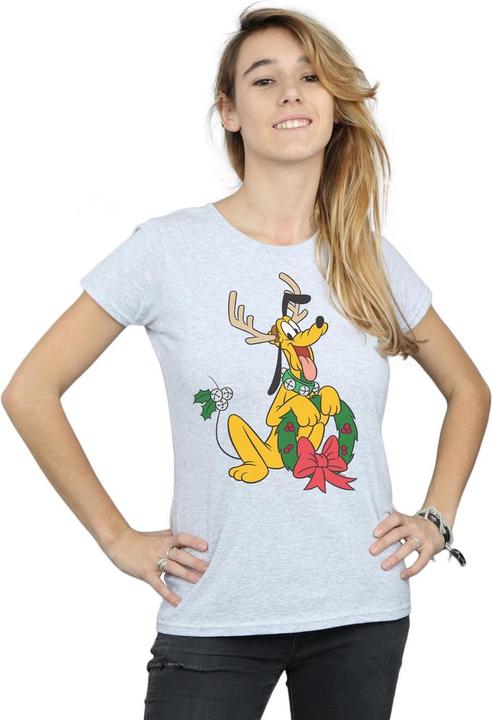 Immagine prodotto Disney Pluto Christmas Reindeer Maglietta Donna (XL)