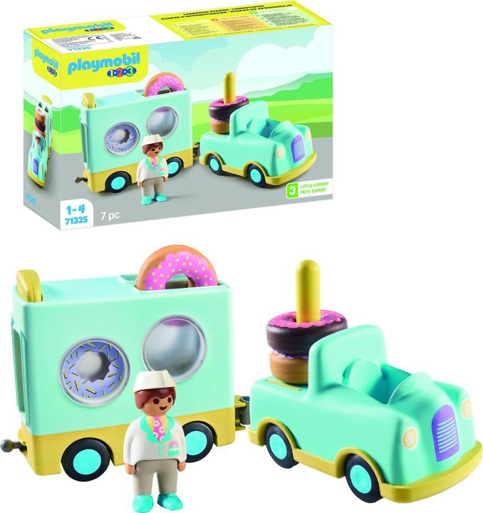 Produktbild Playmobil Verrückter Donut Truck mit Stapel- und Sortierfunktion (71325, Playmobil 1.2.3)