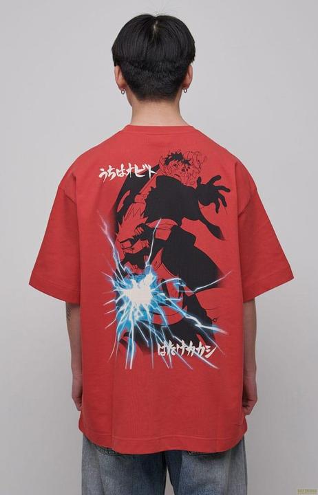 Naruto Shippuden T-Shirt Graphic Red (S) (S)