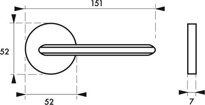 Image du produit Thirard Poignée sur rosace boston nickel satiné (Garniture de porte)