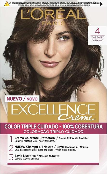 Immagine prodotto L'Oréal Paris Inchiostro crema EXCELLENCE #4 castaño (Castagno)