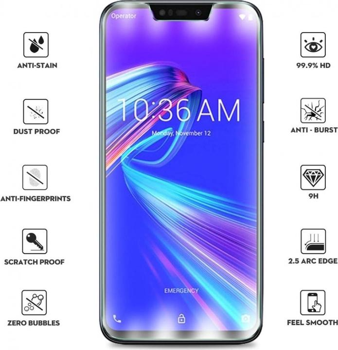 Produktbild Screenguard Asus Zenfone Max Pro M2 Panzerglas Schutzfolie Case Friendly Design (1 Stück, Asus Zenfone Max Pro (M2))