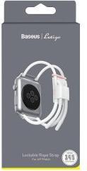 Produktbild Baseus Let"s go Cord Watch StrapFor AP Watch Sries 3/4/5 42mm/44mm White&pink (PC + Aluminiumlegierung + Baumwollband)