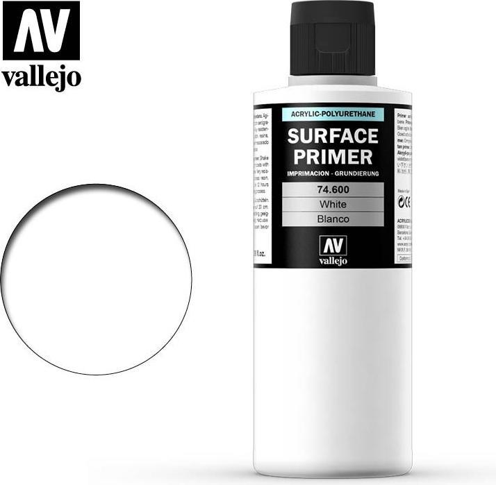 Vallejo Surface Primer - White 200ml (74,600)