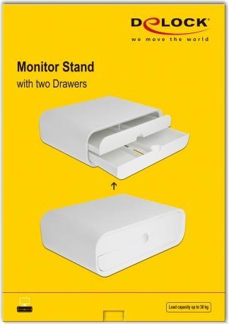 Image du produit Delock 18325 Support de table pour écran plat Autoportant Blanc