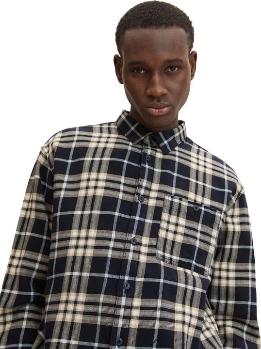 Produktbild Tom Tailor Hemd Langarmhemd mit Karomuster und Kentkragen (XXL)