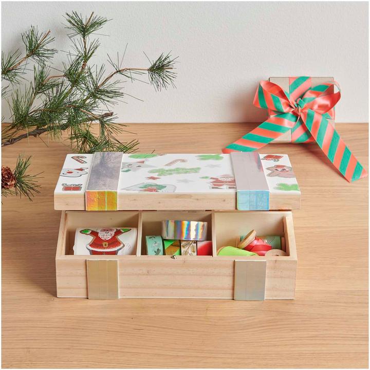 Immagine prodotto Rico Design Scatola di legno / scatola portaoggetti con 6 scomparti