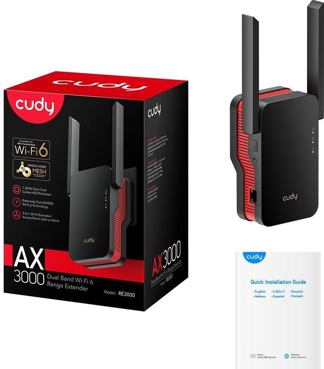 Actual product image Cudy RE3000 (2402 Mbit/s, 574 Mbit/s)