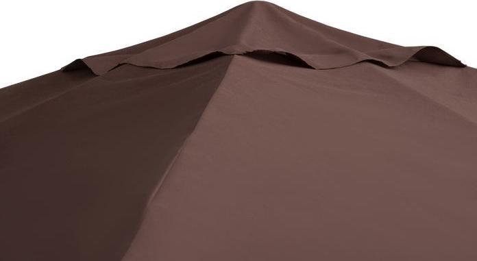 Produktbild Swisshandel24 Ersatzdach für Pavillon Pavillondach Pavillonabdeckung, Sonnenschutz Polyester Kaffee 2,93 x 2,93 m (298 cm, 295 cm)