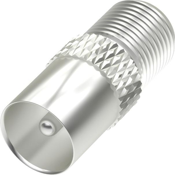 Image du produit Hama Adaptateur SAT, prise femelle F - prise mâle coaxiale (Câble d'antenne)