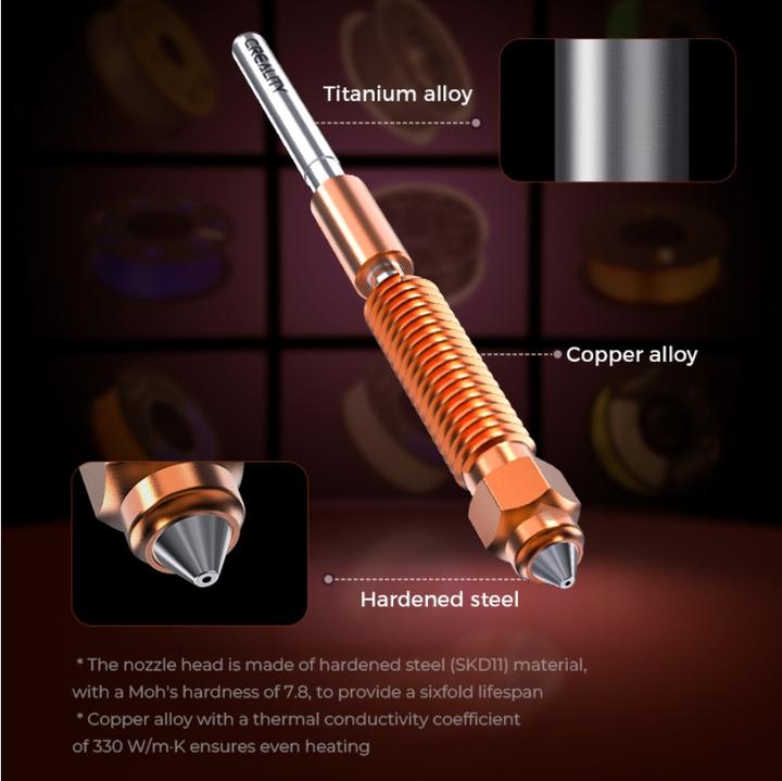 Actual product image Creality K1 Series New Ceramic Hotend Kit with Unicorn Nozzle (Accessories)
