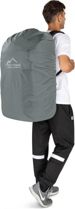 Produktbild Normani Reisetasche mit Rucksackfunktion 90L mit Regenüberzug Schwarz (90 l, L (90 - 115l))