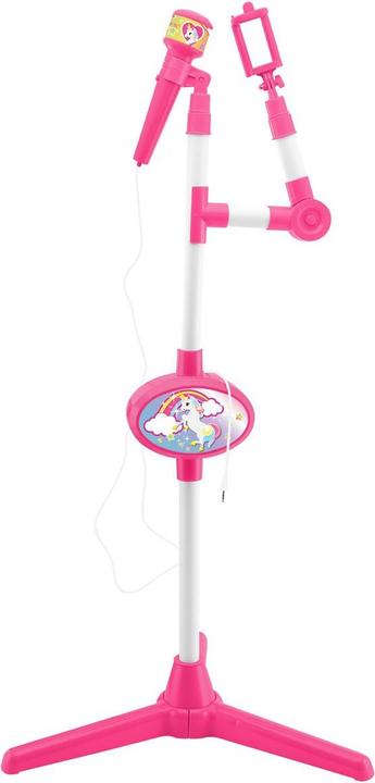 Lexibook Microfono Unicorno con supporto luminoso, altoparlante incorporato, effetti sonori