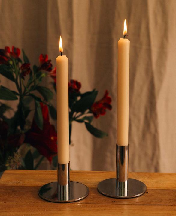 Immagine prodotto Esmée Portacandele per candele a colonna in argento, H 9,5 cm x Ø 10 cm