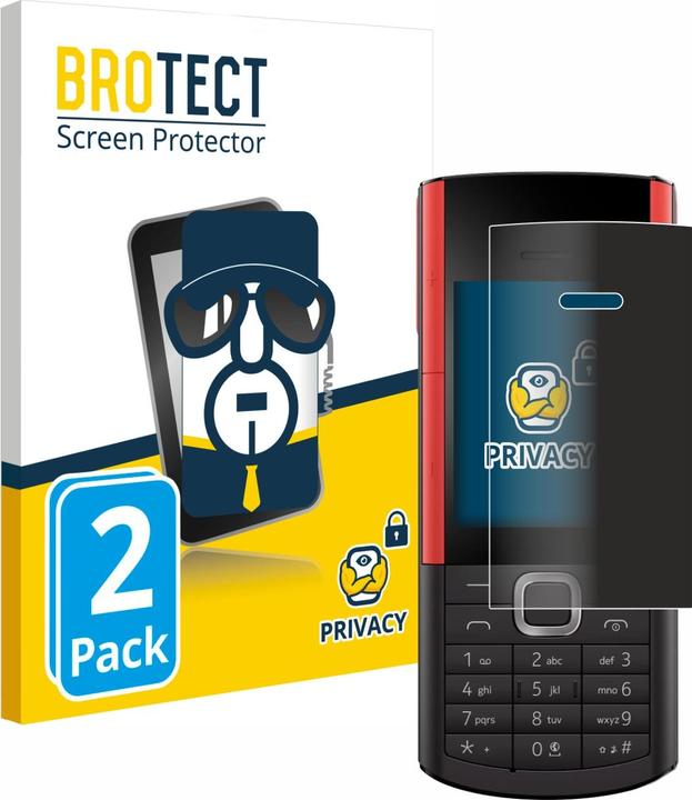 Produktbild BROTECT Sichtschutzfolie Anti-Spy Privacy Folie Blaulicht-Schutz (2 Stück, Nokia 5710 XA)