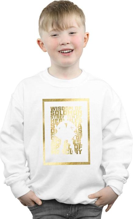 Actual product image Boys Shazam Gold Text Sweatshirt (128)