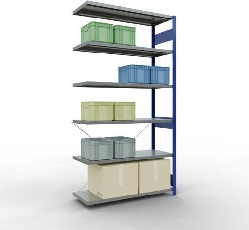 Stecksystem Anbauregal MULTIplus250 mit Kreuzstrebe