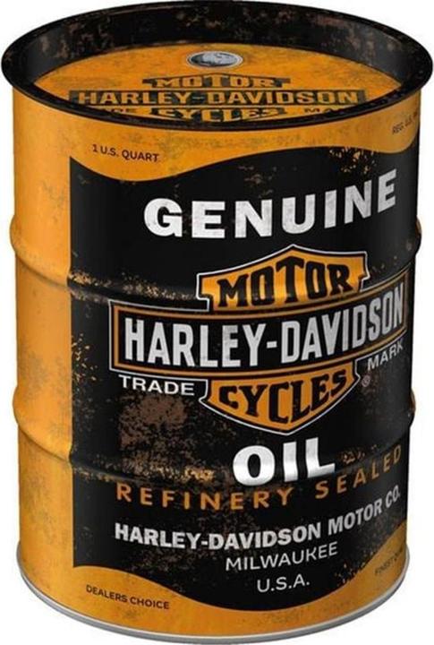 Produktbild Nostalgic-Art Merchandising Spardose Harley Davidson Schriftzug (9.5 x 9.5 x 12 cm)