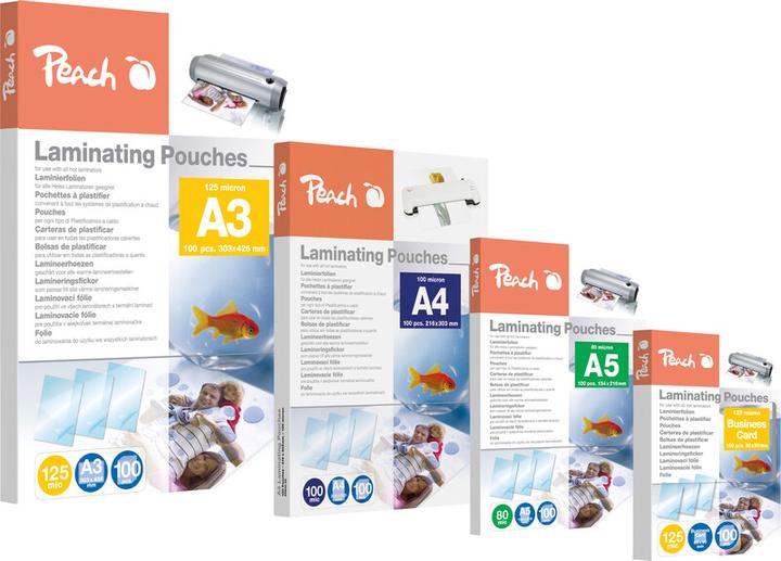 Produktbild Peach Laminierfolie A5 (A5, 100 Stück, 125 µm)