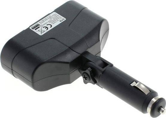Actual product image AccuCell Car adapter, distributor cigarette lighter - plug to 2x socket + USB
