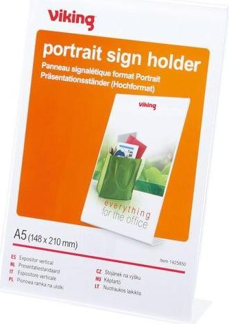 Produktbild Office Depot Tischaufsteller Schräg A5 Transparent (A5)
