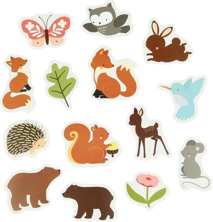 Produktbild A Little Lovely Company Schaumstoff Badespielzeug inkl. Aufbewahrungsnetz / Waldfreunde