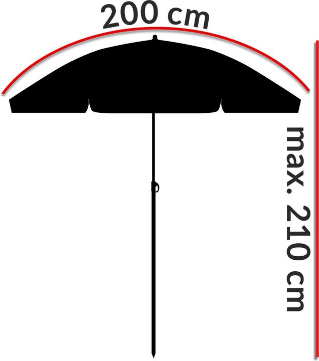 Actual product image Kingsleeve Parasol (2 m)