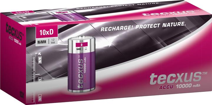 Image du produit Tecxus D Mono/HR20 - 10000 mAh (10 pcs, D, 10000 mAh)