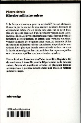 Actual product image Histoire militaire suisse : des origines à nos jours (French, Pierre Streit, 2016)