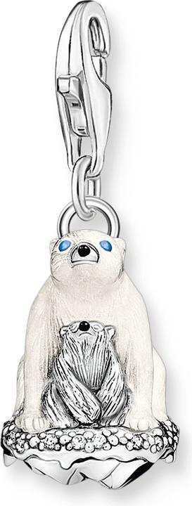 Produktbild Thomas Sabo Charm-Anhänger Eisbären Silber (925er Silber, Emaille)