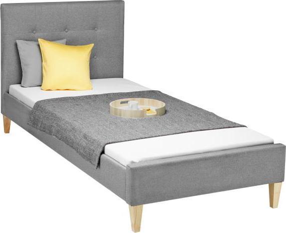 Image du produit Homestyle4u Lit rembourré avec matelas et sommier à lattes (90x200)