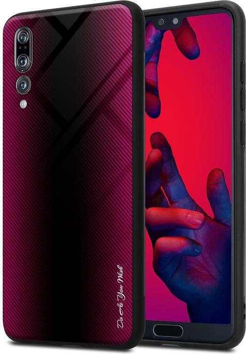 Produktbild Cadorabo TPU Gestreiftes Glas Cover (Huawei P20 Pro, Huawei P20 Plus)