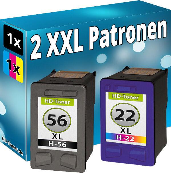 Actual product image Druckfuxx 2x TINTE PATRONEN für HP 56+22 OfficeJet 5605 5608 5610v 5610xi 5615 D