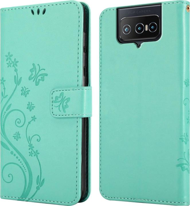 Actual product image Cadorabo Case Flower Book (Asus Zenfone 8 Flip)