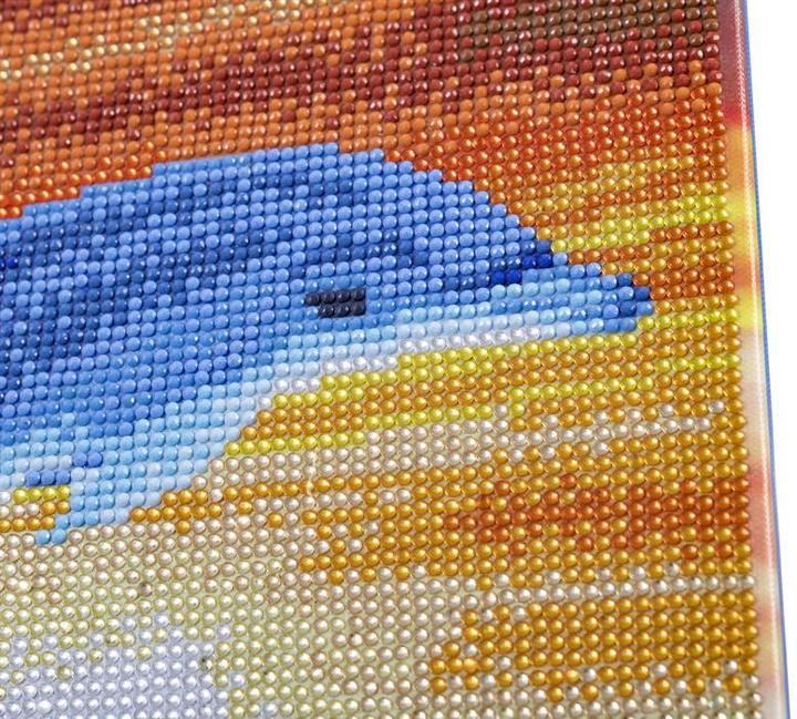 Produktbild Craft Buddy Delphin Sonnenaufgang, Bild 30x30cm Crystal Art