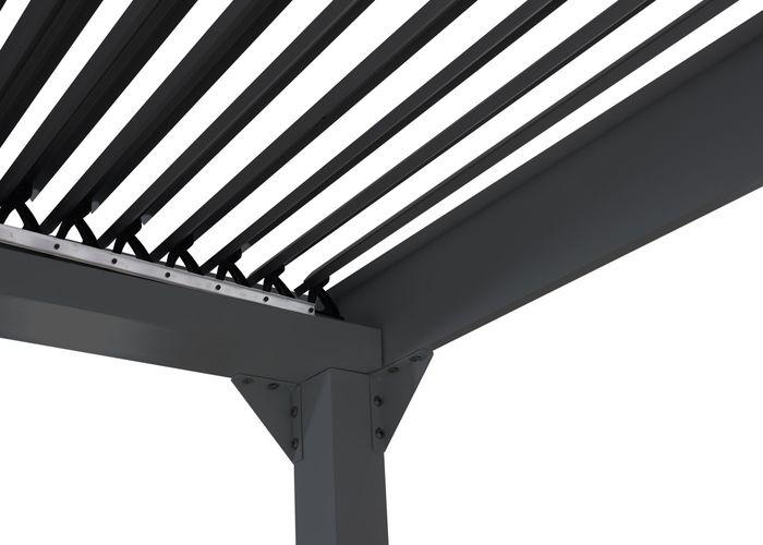 Image du produit Mendler Pergola en aluminium HWC-L41, structure métallique stable de 8 cm 3x3,7m, anthracite (306 cm, 368 cm)
