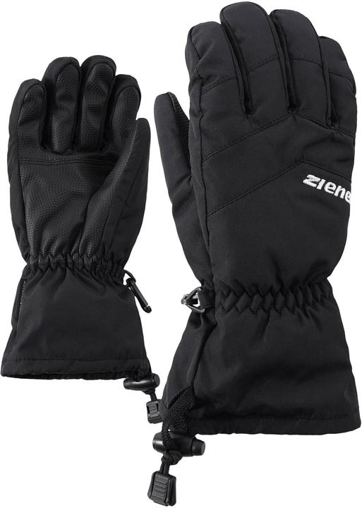 Ziener Kinder LETT AS glove junior Ski-Handschuhe / Wintersport wasserdicht, atmungsaktiv,, schwarz