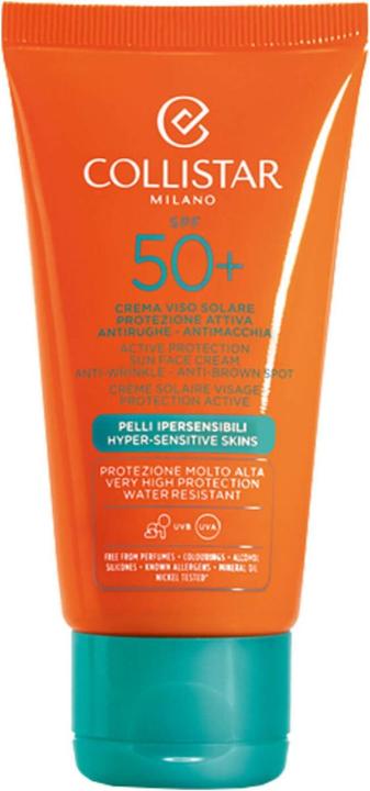 Image du produit Collistar CS Sun - Active Protection Sun Face Cream Anti-Wrinkle SPF 50+ (Crème solaire visage, SPF 50, 50 ml)
