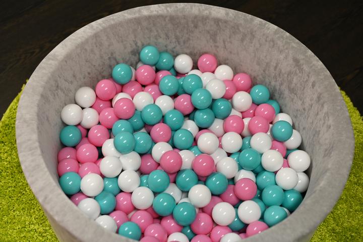 Actual product image Knorrtoys Ball pool soft - "Grey" - 300 balls rose/cream/lightblue