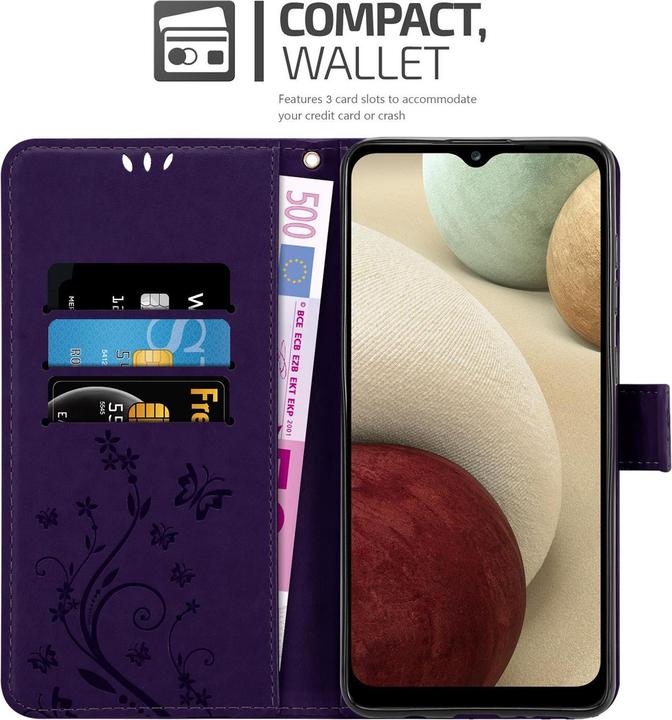 Productafbeelding Cadorabo Bloemen Boekomslag (Samsung Galaxy A12)