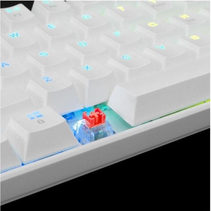 Image du produit White Shark Clavier de jeu mécanique blanc Shark Shinobi, OUTEMU RED Switch, rétroéclairage LED RGB complet, U (US, Filaire)