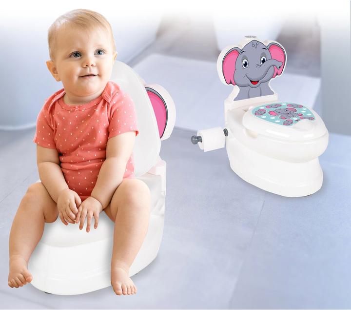 Image du produit Jamara Mes petites toilettes Eléphant avec son de chasse d'eau et support de papier toilette