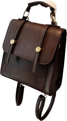Only-Bags.Store Veganer Leder 3-Wege-Rucksack, Schulranzen, Schokolade Rucksack Schulranzen, 3-Wege-Rucksack