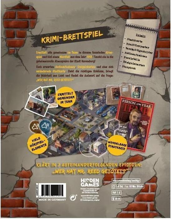 Image du produit Hidden Games HID00017 - Jeu de société sur le crime : Qui a tué M. Reed? (EN) (Allemand)